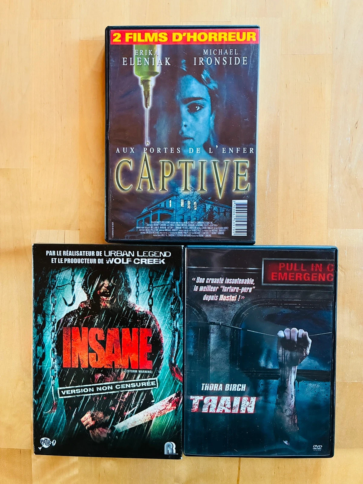 Lot 4 DVD horror: Autopsie - Captive - Train - Insane. – photo 2
